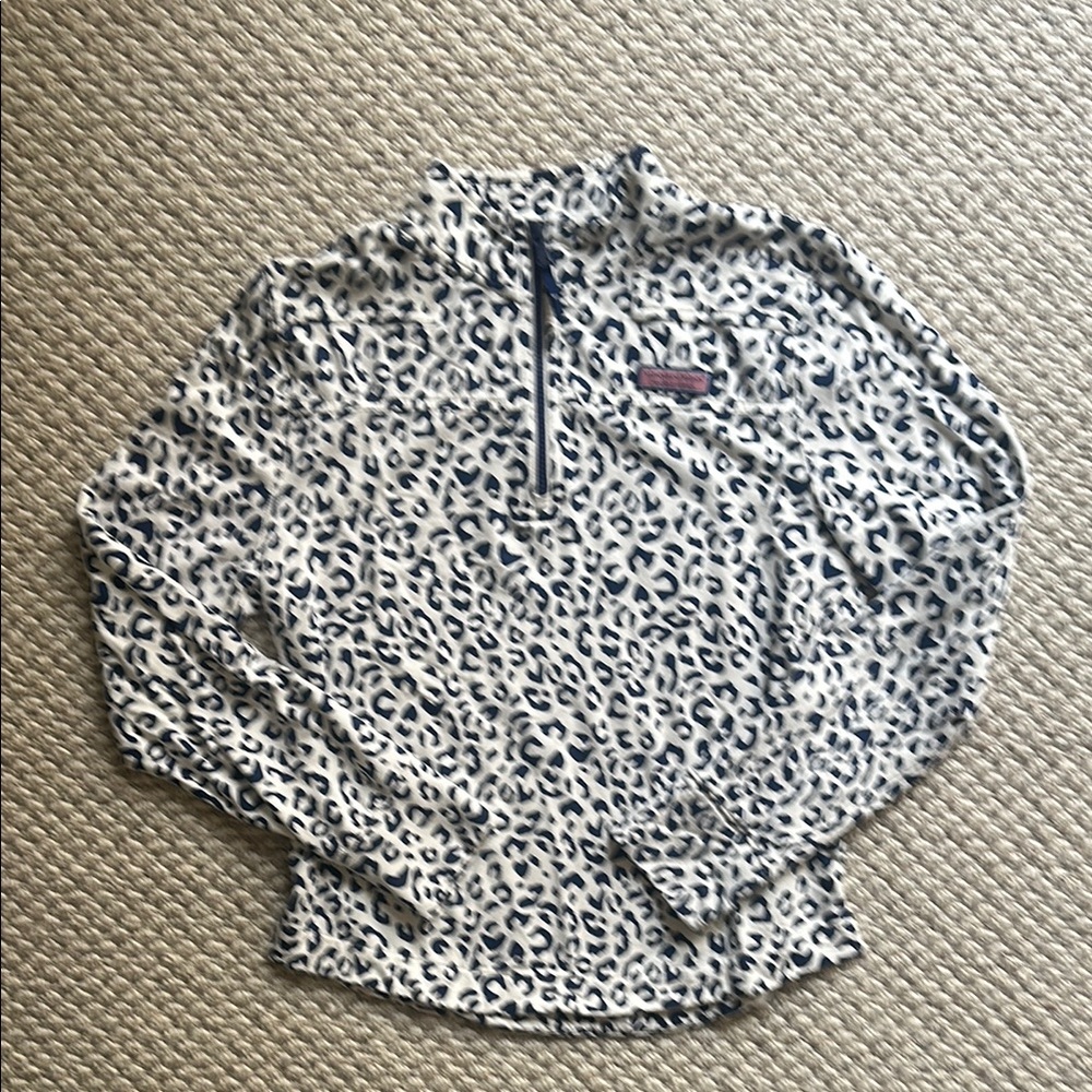 Vineyard Vines Leopard Print Pullover